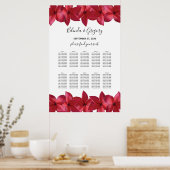 Red Plumeria Frangipani Hochzeitskarte Poster (Küche)