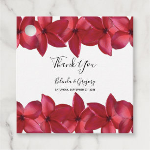 Red Plumeria Frangipani Wedding Gift Geschenkanhänger