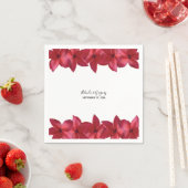 Red Plumeria Frangipani Wedding Serviette (Beispiel)