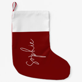 Red Plush Weihnachtsfest, Personalisiert Kleiner Weihnachtsstrumpf