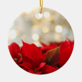 Red Poinsetta Keramik Ornament (Vorne)
