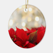 Red Poinsetta Keramik Ornament (Links)