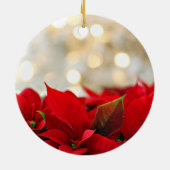 Red Poinsetta Keramik Ornament (Hinten)