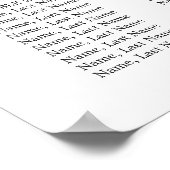 Red Poinsettia 25 Tische Weihnachtssaison CHART Poster (Ecke)