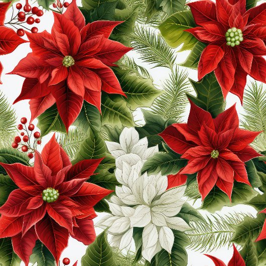 Red Poinsettia Blanket Classic Christmas Elegance Fleecedecke