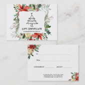 Red Poinsettia Blume Weihnachtsgeschenk Rabattkarte (Vorne/Hinten)