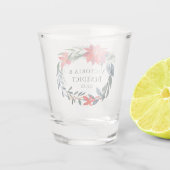 Red Poinsettia Blumenweih Custom Schnapsglas (Rückseite)