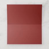 Red Poinsettia Border Floral Wedding Platzkarte (Innenseite Aufgefaltet)