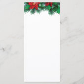 Red Poinsettia Border Wedding Menu Menükarte (Rückseite)