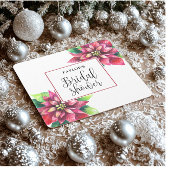 Red Poinsettia Brautparty Rechteckiger Pappuntersetzer