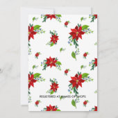 Red Poinsettia, Bridal Brunch Einladung (Rückseite)