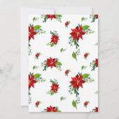 Red Poinsettia Bridal Tea Einladung (Rückseite)