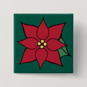 Red Poinsettia Button Gift (Vorderseite)