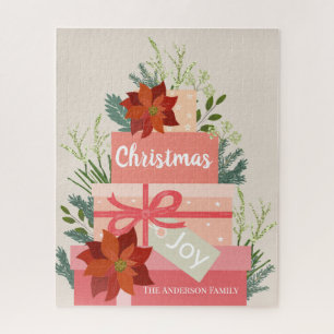 Red Poinsettia Christma Joy Sondername Puzzle