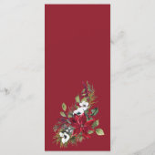 Red Poinsettia Christmas Blumenkarte Menükarte (Rückseite)
