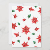 Red Poinsettia Christmas Brautparty Einladung (Rückseite)