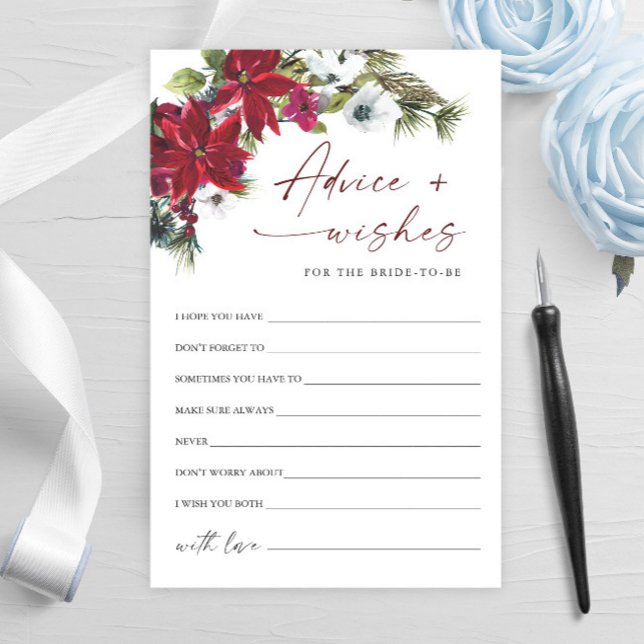 Red Poinsettia Christmas Bridal Advice & Wises (Von Creator hochgeladen)