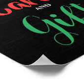 Red Poinsettia Christmas Chalkboard Poster (Ecke)