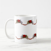 Red Poinsettia Christmas Garland Tasse (Links)