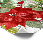 Red Poinsettia Christmas Wedding Welcome Sign Poster (Ecke)