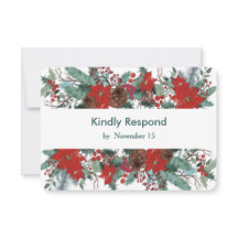 Red Poinsettia Dinner Choice Wedding