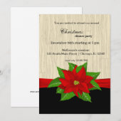 Red Poinsettia Einladung (Vorne/Hinten)