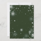 Red Poinsettia & Evergreens Garland Wedding | Einladung (Rückseite)