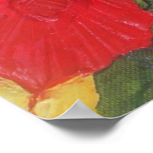 Red Poinsettia Fine Art Poster (Ecke)