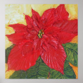 Red Poinsettia Fine Art Poster (Vorne)