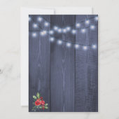 Red poinsettia Firmenweihnachtsfest Einladung (Rückseite)