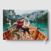 Red Poinsettia Floral Christmas Gästebuch (Rückseite)