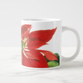 Red Poinsettia Floral Jumbo-Tasse (Rechts)