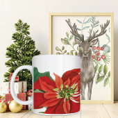 Red Poinsettia Floral Jumbo-Tasse