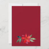 Red Poinsettia Floral Sie werden meine Bridesmaid Einladung (Rückseite)