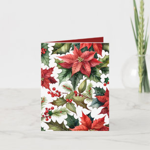 Red Poinsettia Foto & Festivals Weihnachten Karte