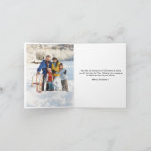 Red Poinsettia Foto (innen) Frohe Weihnachten Karte (Innenseite)