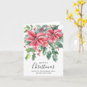 Red Poinsettia Foto (innen) Frohe Weihnachten Karte (Gelbe Blume)