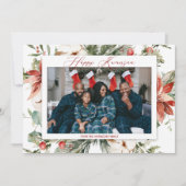 Red Poinsettia Happy Kwanzaa 2 Foto Weihnachten (Vorderseite)