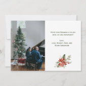 Red Poinsettia Happy Kwanzaa 2 Foto Weihnachten (Rückseite)