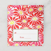 Red Poinsettia Holiday Custom Platzkarte (Außenseite Aufgefaltet)