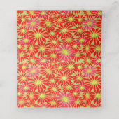 Red Poinsettia Holiday Custom Platzkarte (Innenseite Aufgefaltet)