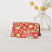 Red Poinsettia Holiday Custom Platzkarte (Rückseite)