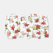 Red Poinsettia Holiday Floral Pattern Geschenkschachtel (Ungefaltet)