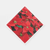 Red Poinsettia Holiday Serviette (Ecke)