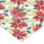 Red Poinsettia Holiday Tischdecke (Schrägansicht)