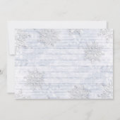 Red Poinsettia Holly Weihnachtsfeiertag Mittagesse Einladung (Rückseite)