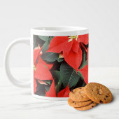 Red Poinsettia Jumbo Tasse