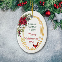 Red Poinsettia Kardinal Goldrahmen Weihnachten