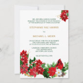 Red Poinsettia Kardinal Weihnachtsaufenthalt Einla Einladung (Vorderseite)