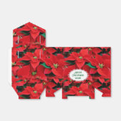 Red Poinsettia Merry Christmas Geschenkschachtel (Ungefaltet)